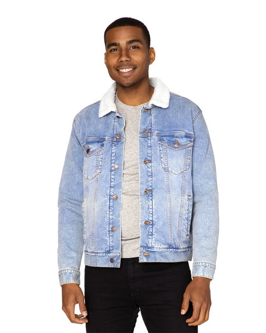 Unisex Sherpa-Lined Denim Jacket - LT 