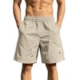 thumbnail image 3 of ZRGHAOYLQ Mens Casual Shorts 7 Inch Elastic Waist Shorts Straight Leg Loose Fit Shorts Breathable Lightweight Summer Leisure Shorts with Pockets, 3 of 7