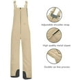 thumbnail image 3 of lulshou Jumpsuits for Women, Women's Snow Ski Overalls Windproof Insulated Romper Athletic Snowpants Women's Jumpsuits, Rompers & Overalls, Beige XL, 3 of 6