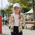 thumbnail image 5 of FKELYI Art Boho Floral Butterfly Print Zip Up Hoodies for Kids Fall Sweatshirt Jacket Boys Girls Winter Activewear Top Cosy Hooded Clothes with Pockets, L, 5 of 7