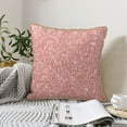 thumbnail image 6 of Kll Rose Gold Pink Glitter Decorative Throw Pillow Covers Velvet Soft For Couch Sofa Bedroom Living Room Outdoor -16"X16", 6 of 8