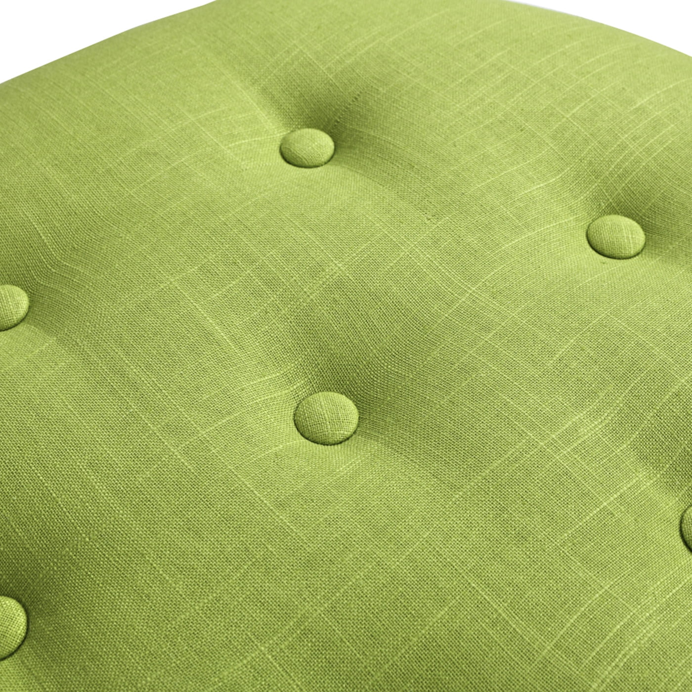 Yolanda 24" Round Upholstered Accent Ottoman Bright Chartreuse