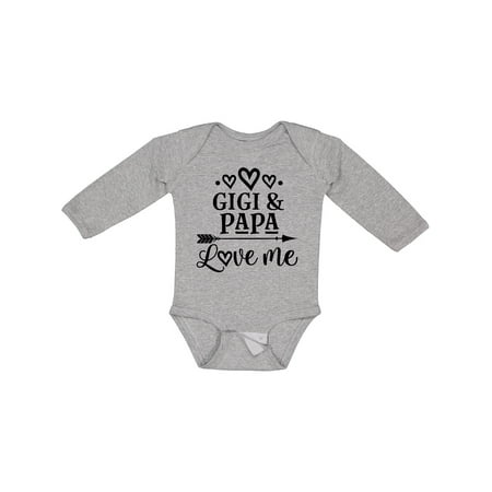 

Inktastic Gigi and Papa Love Me Gift Baby Girl Long Sleeve Bodysuit