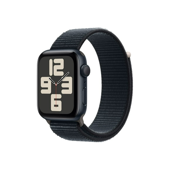 Apple Watch SE (GPS) - 2nd generation - 44 mm - midnight - smart watch with sport loop - textile - midnight - wrist size: 5.71 in - 8.66 in - 32 GB - Wi-Fi, Bluetooth - 1.16 oz