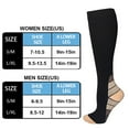 thumbnail image 2 of  1pair Sports Compression Sock Nylon Sports Stocking Unisex (Gradient Nude S/M), 2 of 6