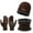 Brown, variant on harmtty 1 Set Fashion Men Winter Hat Scarf Gloves Set Thick Knitted Soft Warm Elastic Colorful Ear Five Fingers Windproof Winter Outdoor Cycling Cap Neck Warp Gloves Set Khaki