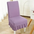 thumbnail image 6 of Universal Chair Covers 1PC 15.75x15.75x23.62in,HighElasticity Polyester Seat Covers Set Thickened Durable Protection for Kitchen Dining Chairs SpillResistant Easy Fit(Purple), 6 of 9
