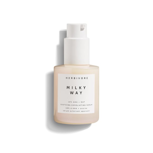 Sérum HERBIVORE Milky Way, 10% AHA y suavizante de avena, 30 ml con ceramidas
