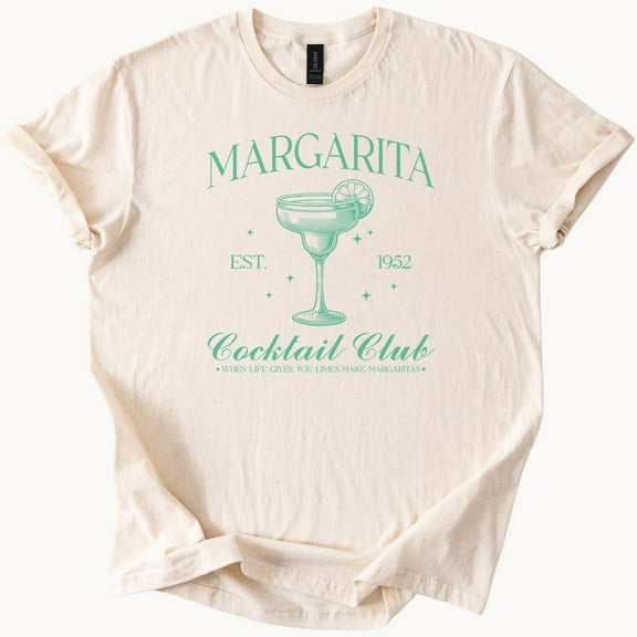 Kiraa Tee With Margarita Cocktail Club T Shirt Est 1952 Tequila Lover Tee Drink Graphic Top Birthday Gifts; For Men & Women