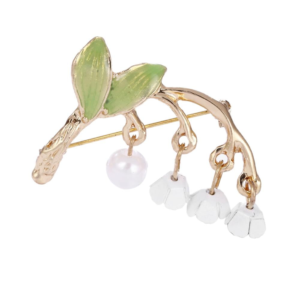 Segolike 5xConvallaria Brooch Pin Bridal Wedding Jewelry Scarf Clips
