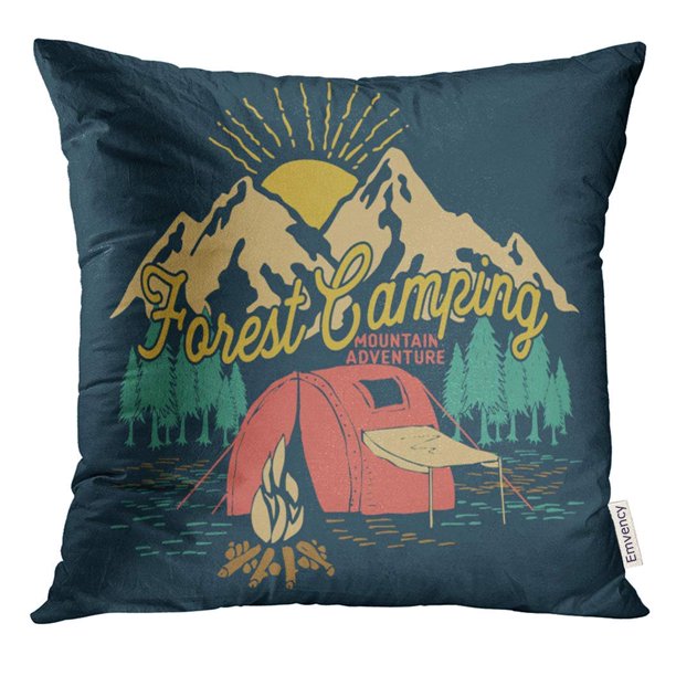 USART Camp Forest Camping Adventure Vintage Mountain Graphic Campfire