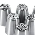 thumbnail image 1 of 6 Pieces Russian Piping Nozzles Set Flower Frosting Tips Nozzles Reusable, 1 of 7