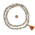 thumbnail image 2 of The Bead Chest 108 10mm Grey Bone Mala Beads - Handmade Fair Trade Nepal Prayer Rosary Beads Necklace for Mediation, Yoga, Jewelry Making, Crafts, 2 of 4