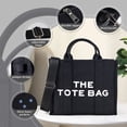 thumbnail image 3 of （Negro） Bolsos de mano para mujer Bolso de mano Bolso de mano con cremallera Bolso bandolera de lona Bolso de hombro Bolsos de mano para mujer Bolso de mano, 3 of 5