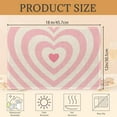 thumbnail image 2 of Heart Pink Groovy Placemats Set of 6 Place Mats for Kitchen Table Washable Farmhouse Linen Table Mats Dining Decoration 12x18 Inch, 2 of 7