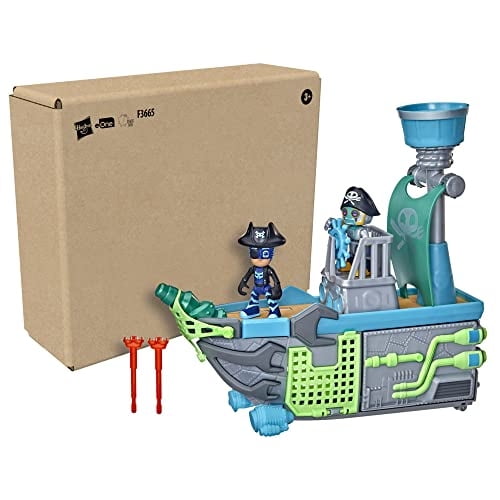 PJ Masks Toy preescolar de Battleship Sky Pirate, juego de vehículos con 2 figuras de acción, Proje PJ Masks PJ Masks