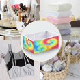 thumbnail image 4 of Foldable Fabric Storage Bin Home Cubes Clothing Organizer Bins Large Collapsible Box Basket for Home Organizer Tie-dyed Colorful Spiral Pattern, 4 of 7