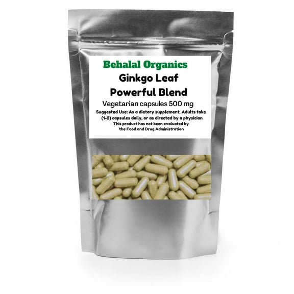 Ginkgo Biloba Leaf Extract 500mg- Vegetable Capsules