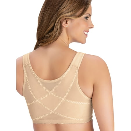 

Full-Coverage Posture Support Wireless Lace Bra - Ultra-comfortable Front Closure Lined Cups Full Side Underarm Coverage