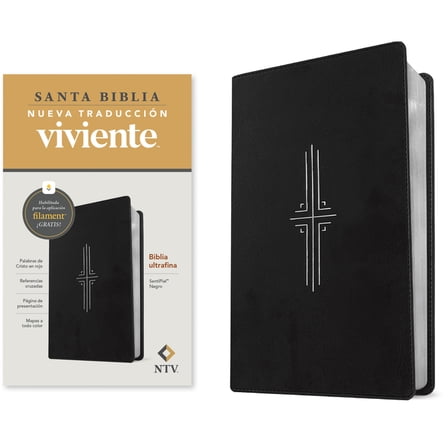 Biblia Ultrafina Ntv, Con Filament (Sentipiel, Negro, Letra Roja), (Hardcover)