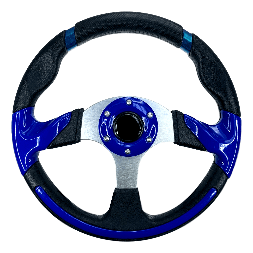 Pactrade Marine Boat Pontoon Non Magnetic Steering Wheel Aluminum Frame Polyurethane Pu Sleeves 3 Spokes 12 1 2 Diameter Aluminum Hub With 3 4 Tapered Bore Navy Blue Walmart Com Walmart Com