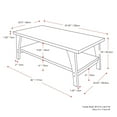 thumbnail image 4 of CorLiving Hollywood Mid-Century Modern Dark Grey Engineered Wood Two-Tier Indoor Coffee Table, 4 of 8
