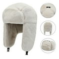 thumbnail image 4 of Dress Choice Plush Aviator Trapper hat Windproof Warm Ski Ushanka Trooper Hunting Cap Hat with Ear Flaps for Women Men, 4 of 8