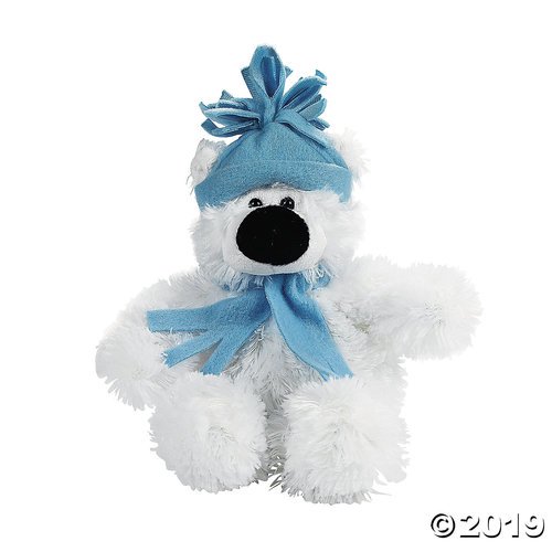 Small Holiday Stuffed Polar Bear