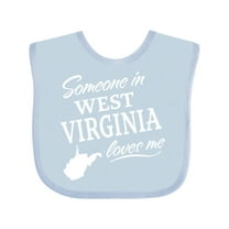 Inktastic Someone in West Virginia Loves Me Boys or Girls Baby Bib