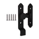 thumbnail image 1 of Pestillo de cerradura de puerta abatible de 90 grados para gabinete, cerradura de puerta corrediza de garaje negro, 1 of 9