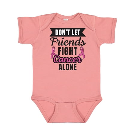 

Inktastic Breast Cancer Awareness Don t Let Friends Fight Cancer Alone Gift Baby Boy or Baby Girl Bodysuit