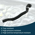thumbnail image 5 of Unique Bargains Radiator Hose Heater Hose No.64216928591 for BMW 323i 2006-2011 Rubber Warm Air Outlet Pipe Black 1 Pc, 5 of 6