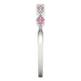 thumbnail image 4 of 0.1 ct Brilliant Round Cut Simulated Pink Diamond 14k White Gold Stackable Band SZ 10.5, 4 of 6