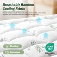 thumbnail image 5 of Yalamila Queen Mattress Topper, Ultra Soft Cooling Bamboo, Deep Pocket Fit (8"-22" Depth), Back Pain Relief Mattress Pad for Hot Sleepers, 5 of 8