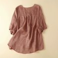 thumbnail image 3 of WANPIDAN Blouse Grande Taille pour Femmes Col Boutonné Classique Manches Courtes T-Shirts Graphiques Modernes pour Femmes Pack de Manches pour Femmes Baseball, 3 of 3