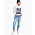 thumbnail image 1 of Calvin Klein Jeans Chandail à Capuchon Graphique Clouté pour Femmes (Blanc, G), 1 of 3