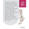 thumbnail image 7 of MeMoi Feathered Frenzy Flamingo Bamboo Blend Crew Novelty Socks - Womens - Female, 9-11, Ivory, 7 of 7