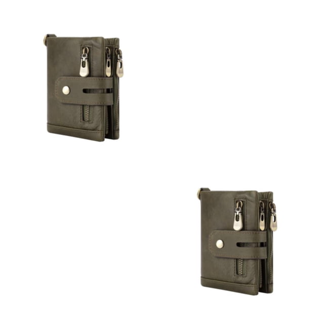 Cartera para hombre Qarigey monedero tarjetero Vintage cuero de vaca
