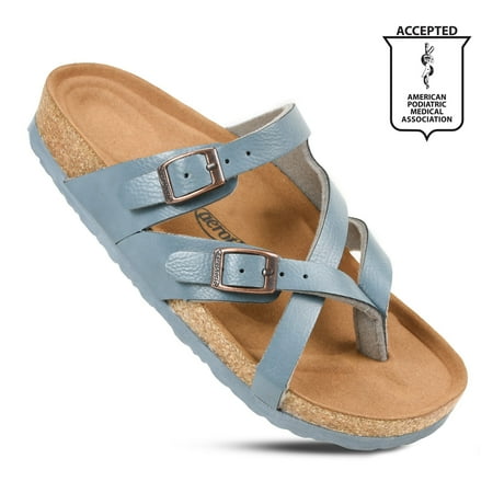 

Aerothotic Women s Celestis Soft Footbed Strappy Slide Sandals
