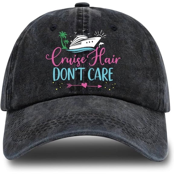 Cruise Adjustable Washed Cotton Baseball Cap, Funny Boat Retro Trucker Hat Gift for Men Women Dad Husband Crewman