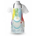 thumbnail image 3 of 21st Birthday Apron Legal Age of USA 21 Party Cake with Colorful Balloons Image Print, Unisex Kitchen Bib Apron with Adjustable Neck for Cooking Baking Gardening, White and Pale Blue, by Ambesonne, 3 of 3