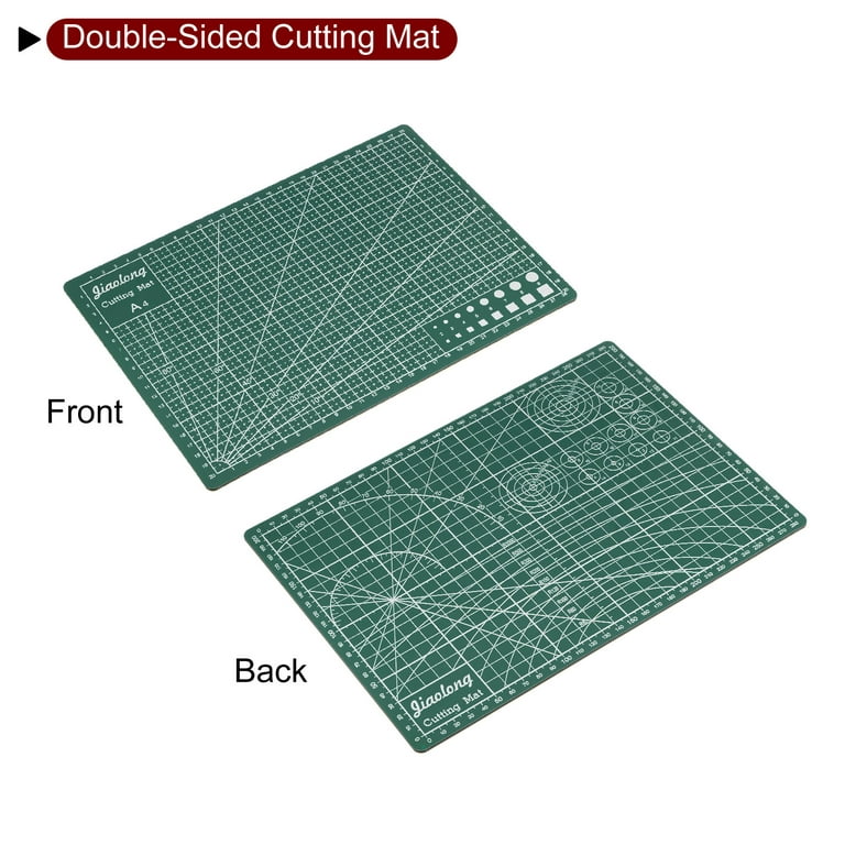 Uxcell 2pcs A4 Self-Healing Cutting Mat 12x9 Double-Sided Craft Cutting  Board for DIY Art Work Cutting, Green