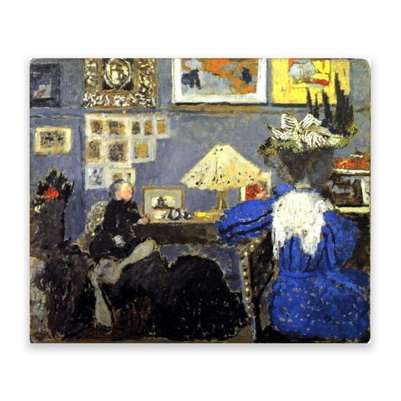 Edouard Vuillard Famous Paintings Reproductions- Abstract Painting- Printed on Canvas- Living Room Home Decoration Modern Art Painting (Woman in Blue)
