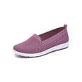 thumbnail image 1 of Daeful Chaussures Décontractées pour Femmes Espadrilles Antidérapantes de Travail Bout Rond Ballerines Confort Violet 9, 1 of 6