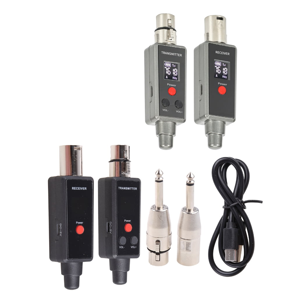 Wireless Microphone System 2.4GHz Wireless XLR Transmitter & Receiver for Dynamic Microphone Audio Mixer PA System