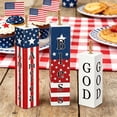 thumbnail image 3 of Darzheoy 3 Pcs Patriotic Wooden Block Decor Set, Star Stripes Table Centerpiece for Independence Day, Memorial Day, Veterans Day Home Decoration, 3 of 7