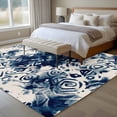 thumbnail image 4 of Area Rug for Living Room, Blue Tie-dye Non-Slip Indoor Large Carpet for Bedroom/Dining Room, Vintage Rustic Abstract Painting Art Washable Low-Profile Rectangle Floor Runner Rugs - 6 x 9 Ft, 4 of 8