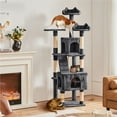 thumbnail image 3 of Yaheetech 71.7″ H Cat Tree with 2 Condos & 3 Top Platform & Scratching Posts, Dark Gray, 3 of 11