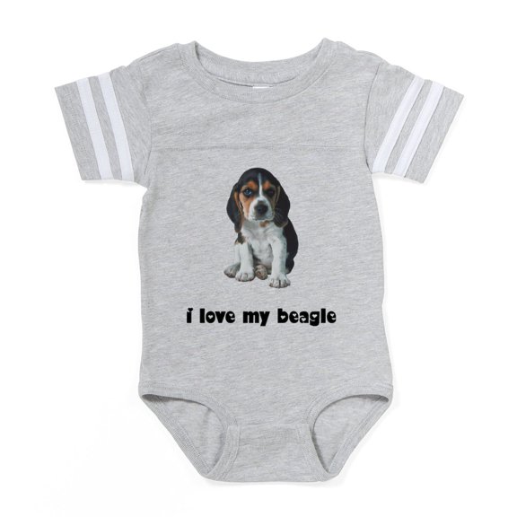 CafePress - Beagle Puppy - Cute Infant Baby Football Bodysuit