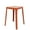 Orange, variant on LeisureMod Tresse Stackable Square Plastic Dining Stool, Mid-Century Modern Backless Accent Stool with Wicker Top for Kitchen and Dining Room (Black)